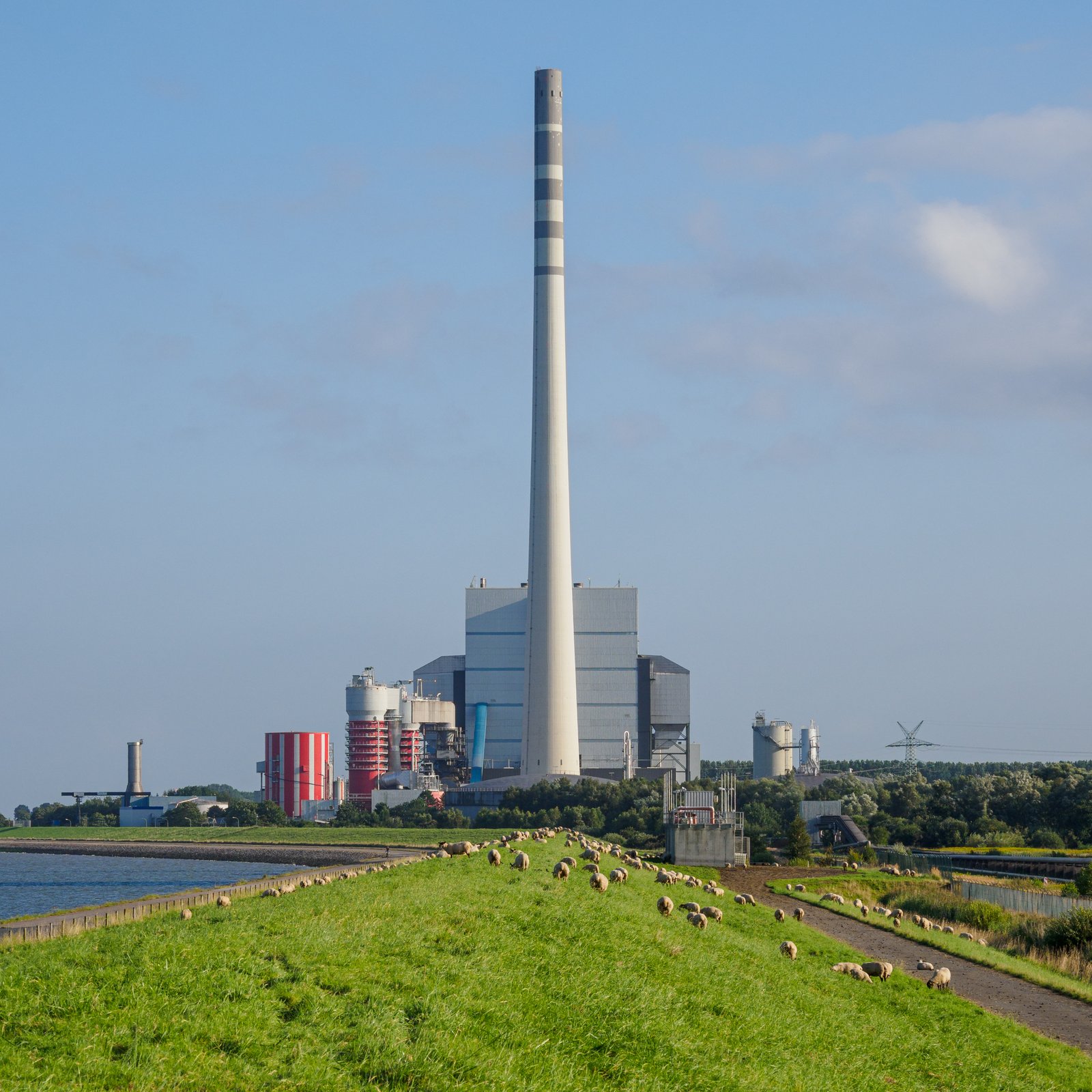 Former Uniper Wilhelmshaven power plant industrial site on the Jade