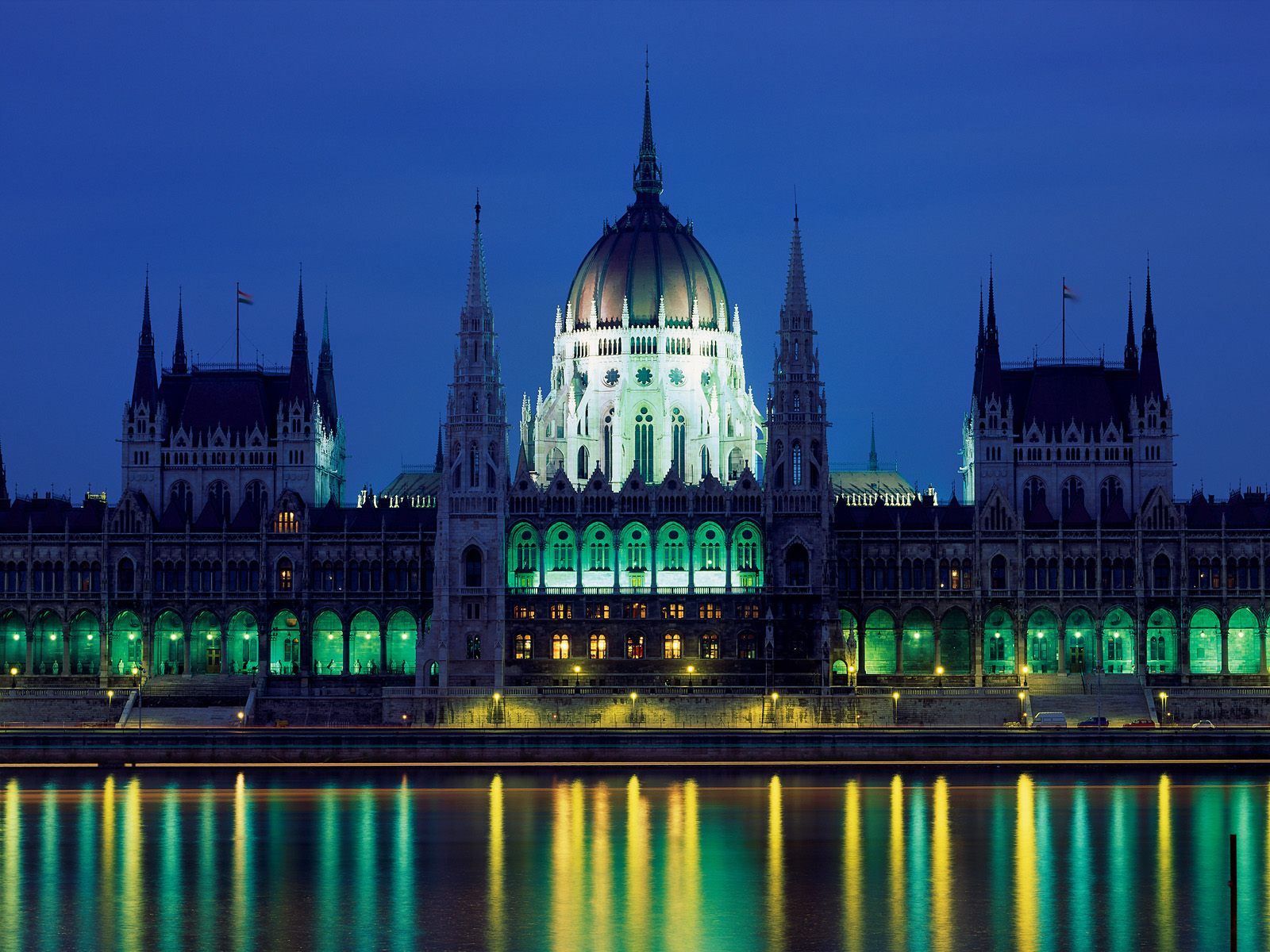 The Hungarian Parliament building on the Danube in Budapest
